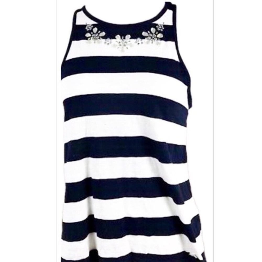 Hollister Striped Embellished Tank Top